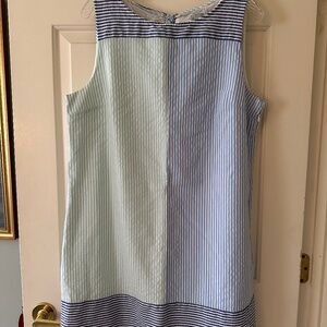 Vineyard Vines Size 14 146th Kentucky Derby Seersucker Color Block Shift Dress